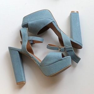 70’s Babe Denim Platform Heels